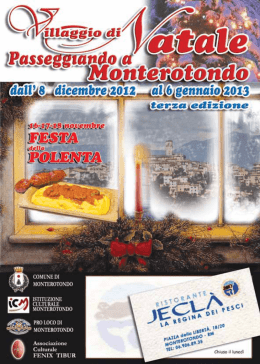 Opuscolo Monterotondo - Pro Loco Monterotondo