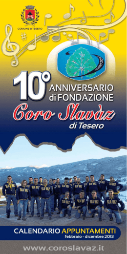 l`opuscolo - Coro Slavaz