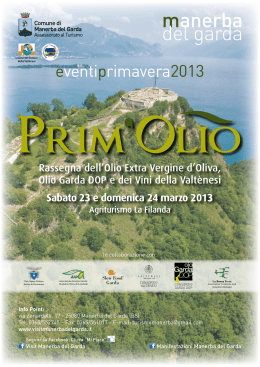 Volantino Prim`Olio 2013 - Terre & Sapori d`Alto Garda aps