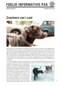 Convivere con i cani - Protezione Svizzera degli Animali PSA