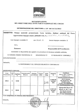 determinazione - Parco Nazionale Del Circeo