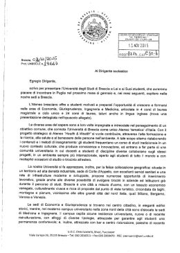 UniversityofBrescia c/o la Biblioteca della scuola &egrave; disponibile