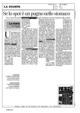 Se lo spot e un pugno nello stomaco