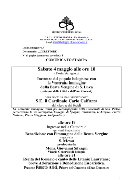 02/05/2013 Settimana della Beata Vergine di San Luca in Cattedrale