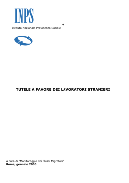 TUTELE A FAVORE DEI LAVORATORI STRANIERI