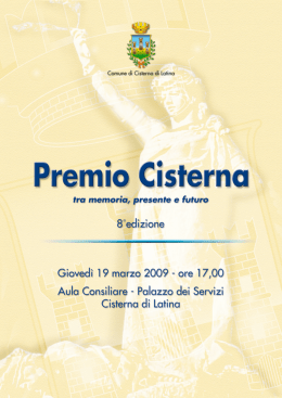 premio cisterna 2009 - Comune di Cisterna di Latina
