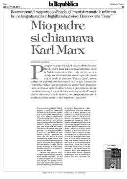 Mio padre si chiamava Karl Marx