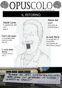 Opuscolo n&deg;1 - Novembre/Dicembre 2015