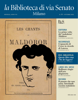 ottobre - Biblioteca di via Senato