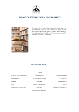 Catalogo librario Hospice per settori