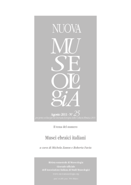 Nuova Museologia Musei ebraici italiani