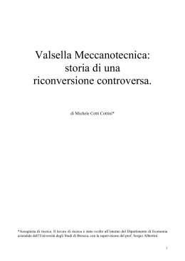 Valsella Meccanotecnica. Storia di una riconversione