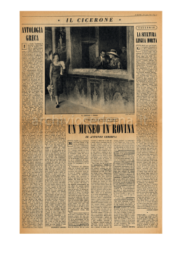 Cronache dell`urbe. Un museo in rovina, in