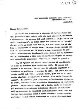 &ldquo;l`onorevole avvocato Aldo FASCET`i`I, Presidente dell`Iﬁ&icirc;,