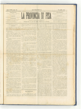 Anno XVIII, num. 31. 16 aprile 1882. NOTIZIARIO NOTIZIE