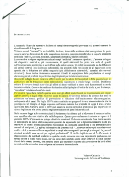 L`opuscolo illustra la normativa italiana sui campi elettromagnetici
