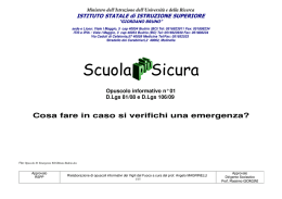OPUSCOLO EMERGENZE ISI GBruno Budrio