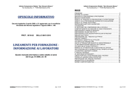 Opuscolo in-formativo Sicurezza