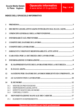Opuscolo informativo uffici