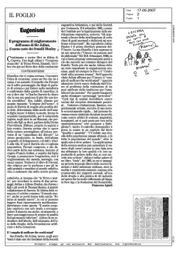 Il Foglio, 17 maggio 2007