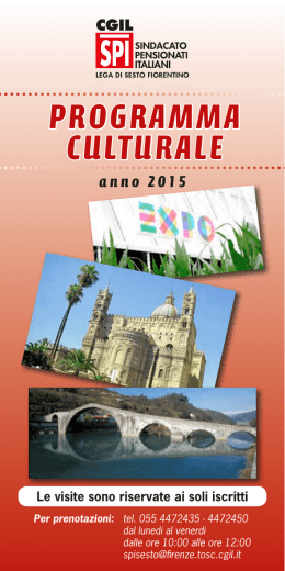Brochure programma gite 2015 - SPI Firenze