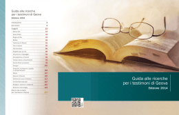 Guida alle ricerche per i testimoni di Geova – Edizione 2014