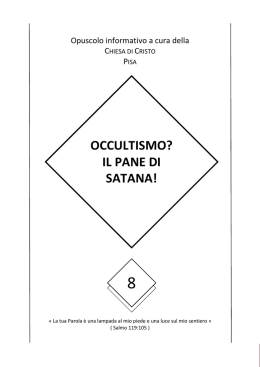 occultismo? il pane di satana!