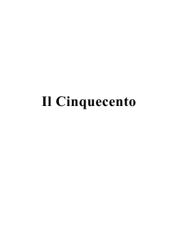 Il Cinquecento - Clueb Editrice e ArchetipoLibri