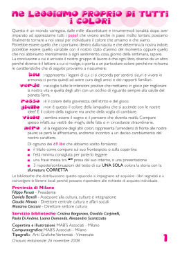 "Un libro &egrave;..." 2009 - Citt&agrave; metropolitana di Milano