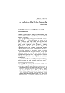 Le traduzioni della Divina Commedia in croato