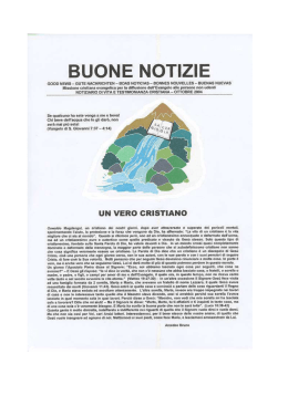 BUONE NOTIZIE OTTOBRE 2004