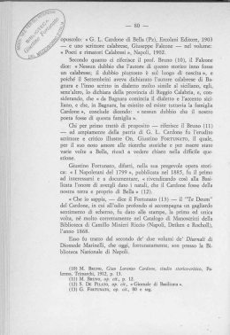 opuscolo: « G. L. Cardone di Bella (Pz), Ercolani Editore, 1903 — e