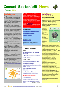 Comuni Sostenibili News