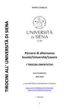 opuscolo stage_0 - Università degli Studi di Siena