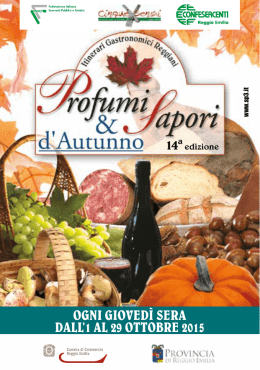 Link al programma - Reggio Emilia per Expo 2015