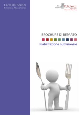 BROCHURE DI REPARTO Riabilitazione nutrizionale