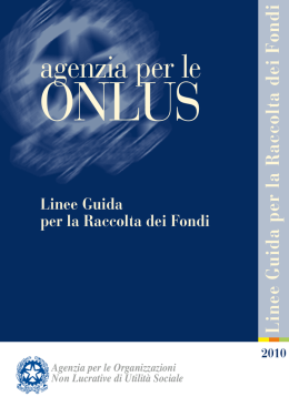 Linee Guida per la raccolta Fondi - La Presidenza del Consiglio dei
