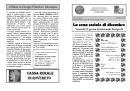 La cena sociale di dicembre