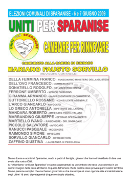 opuscolo elezioni 2009 - Sito web dell&acute;Avv.Salvatore Piccolo