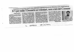 Il 5 per mille? - Sito Istituzionale del Comune di Paderno Dugnano
