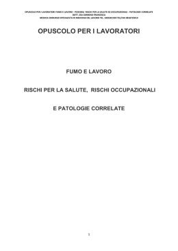 OPUSCOLO PER I LAVORATORI