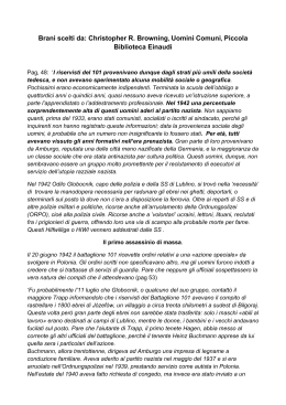 Brani tratti da Uomini comuni, di Christopher Browning