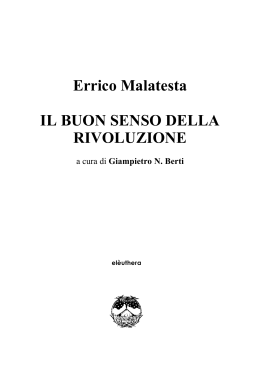Il buon senso della rivoluzione
