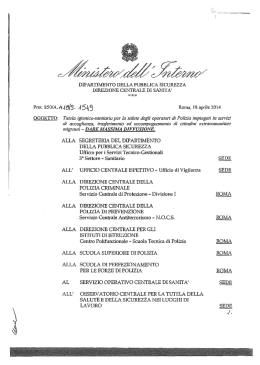 8/S . .A545 Roma, 18 aprile 2014 OGGETTO
