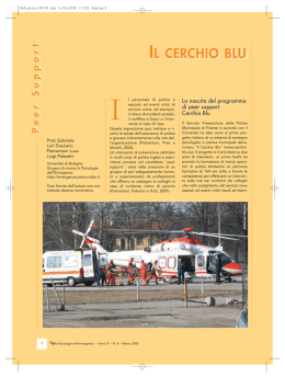 Il Cerchio Blu - Psicologia dell`emergenza