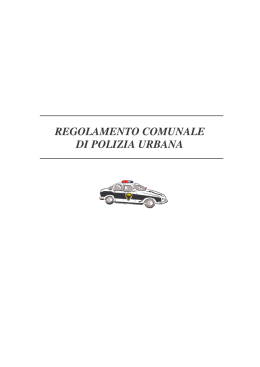 regolamento comunale di polizia urbana