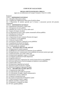 Regolamento polizia urbana