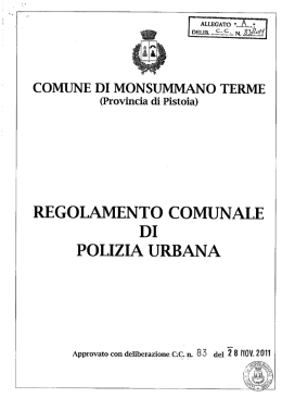 Regolamento di Polizia Urbana