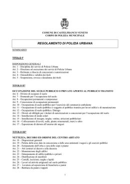 regolamento di polizia urbana - Comune di Castelfranco Veneto
