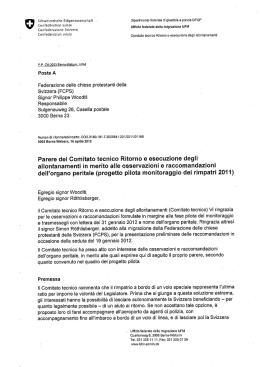 Schweizerische Eidgenossenschait . Dipartimento federale di